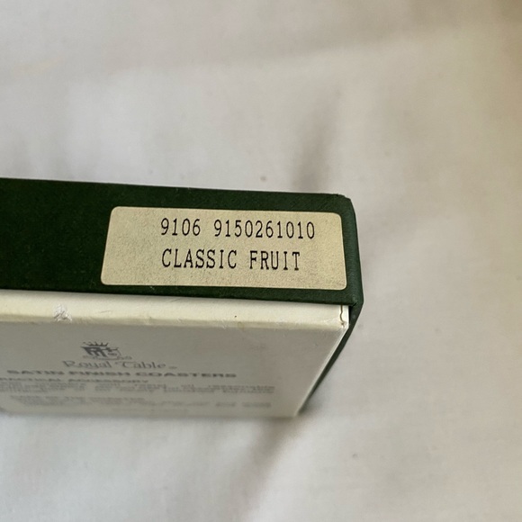 Set Of 6 Royal Table Coasters Classic Fruit New - Picture 5 of 6